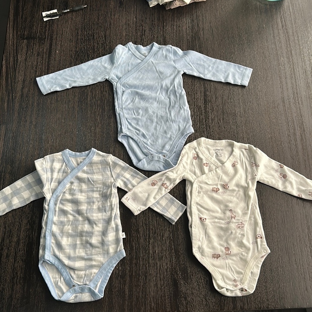 Lot of 3 side snap bodysuits
